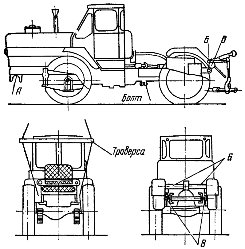 Схема рамы трактора т 150к